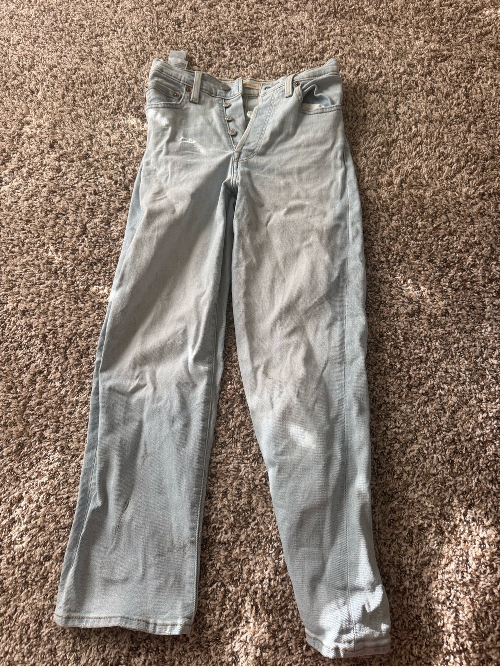 Levi’s Light Blue High-Waist Ribcage Straight Ankle Women’s Jeans